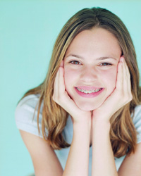 photo of girl with braces